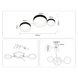 Потолочная люстра Ambrella Light Comfort LineTech FL4812