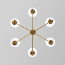 Люстра на штанге Eurosvet Loona 60161/6 латунь a065611