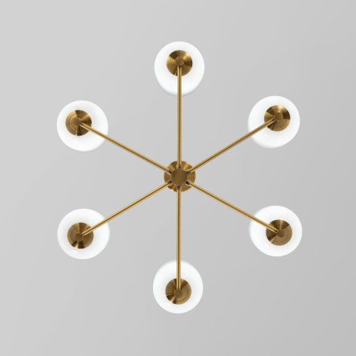 Люстра на штанге Eurosvet Loona 60161/6 латунь a065611