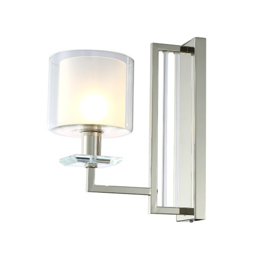 Бра Crystal Lux Nicolas NICOLAS AP1 NICKEL/WHITE