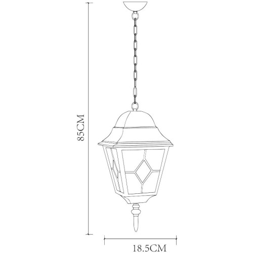 Уличный подвесной светильник Arte Lamp Berlin A1015SO-1BN