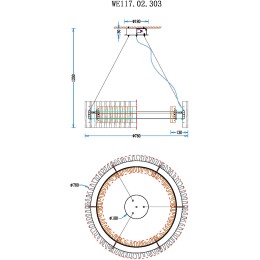 Подвесная люстра Wertmark Patricia WE117.02.303