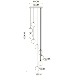 Каскадная люстра Arte Lamp Freddie A2231SP-9PB