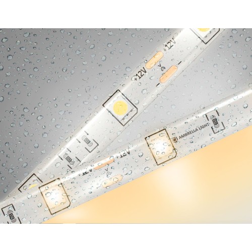 Светодиодная лента Ambrella Light LED Strip 12В 5050 7,2Вт/м 3000K 5м IP65 GS1901