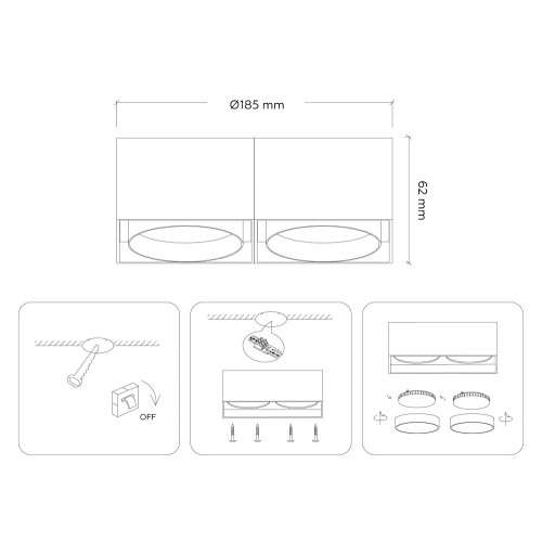 Накладной светильник Ambrella Light GX Standard tech TN70875