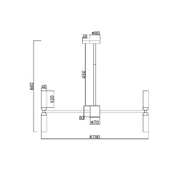 Люстра на штанге Maytoni Memory MOD177PL-16G