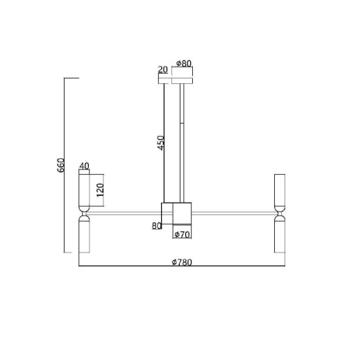 Люстра на штанге Maytoni Memory MOD177PL-16G