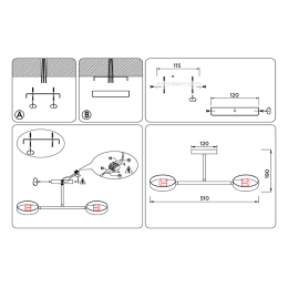 Люстра на штанге Ambrella Light Loft TR8222