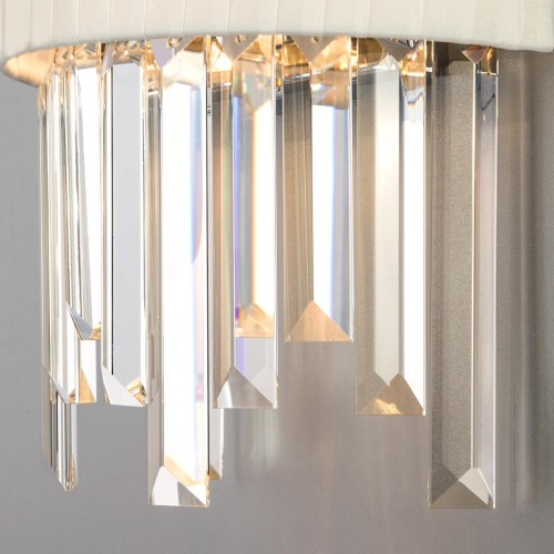 Настенный светильник Eurosvet Amantea 10122/2 хром/прозрачный хрусталь Strotskis (10106/2)