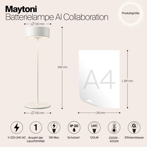 Аккумуляторная настольная лампа Maytoni AI Collaboration MOD229TL-L3W3K2