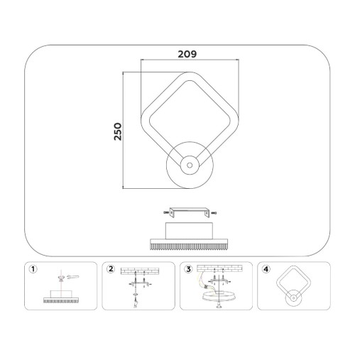 Настенный светильник Ambrella Light Acrylica Original FA3871
