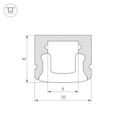 Профиль Arlight ARH-MINI5-2000 ANOD 018827