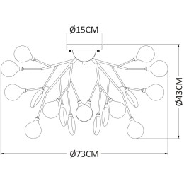 Потолочная люстра Arte Lamp Candy A7274PL-27GO