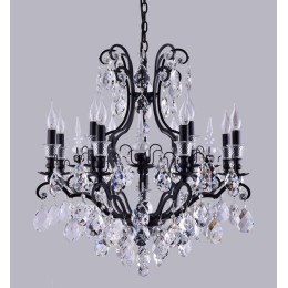 Подвесная люстра Crystal Lux Magnifico SP13 Black/Transparent