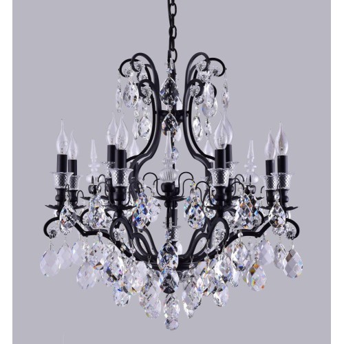 Подвесная люстра Crystal Lux Magnifico SP13 Black/Transparent