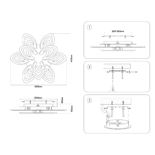 Потолочная люстра Ambrella Light Acrylica Original FA4547