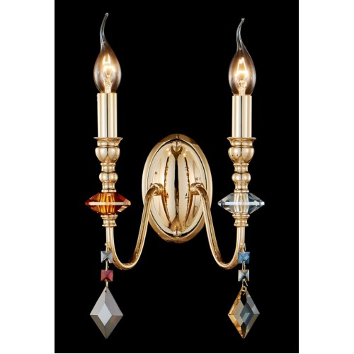 Бра Crystal Lux MERCEDES AP2 GOLD/COLOR