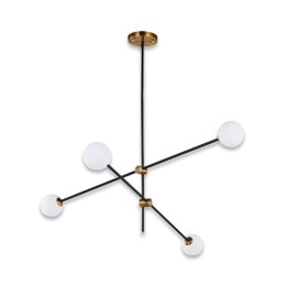 Люстра на штанге Delight Collection Bistro Globe 9389P/4 black/gold