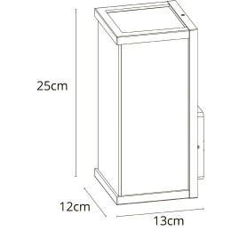 Уличный настенный светильник Arte Lamp Pot A1631AL-1BK