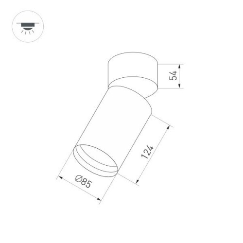 Корпус накладного светильника Arlight SP-Polo-Surface-Flap-R85 024382(1)