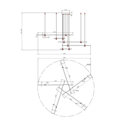 Подвесная люстра Arte Lamp Errai A2195SP-5BK