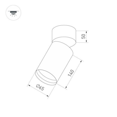 Корпус накладного светильника Arlight SP-Polo-Surface-Flap-R65 024383(1)