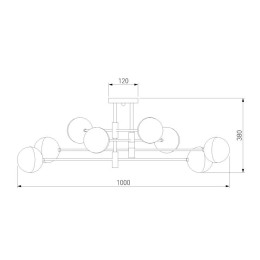 Потолочная люстра Eurosvet Nuvola 70129/8 латунь Smart a057080