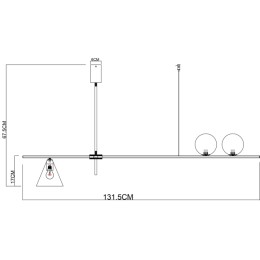 Люстра на штанге Arte Lamp Jacob A7029PL-3BK