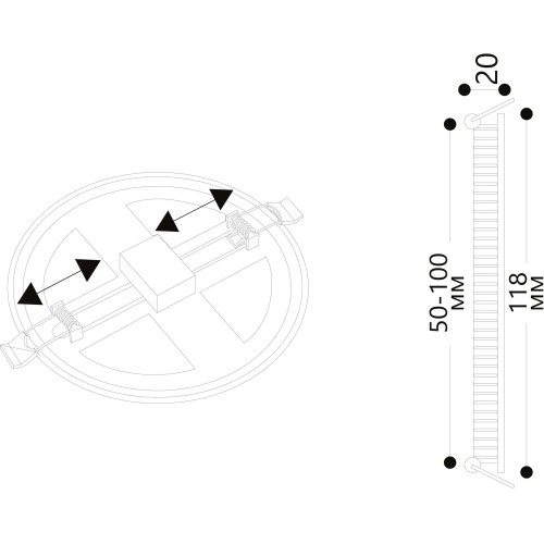 Встраиваемый светильник ARTE Lamp A7972PL-1WH