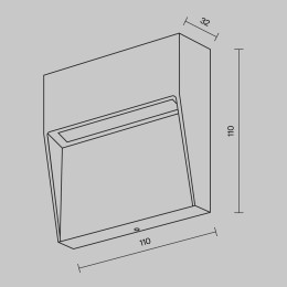 Архитектурный светильник Maytoni Mane O047SL-L3W3K