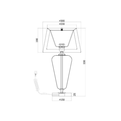 Настольная лампа Maytoni Verre Z005TL-01CH