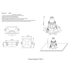 Встраиваемый светильник Crystal Lux CLT 007 CLT 007C1 WH