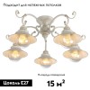 Потолочная люстра Arte Lamp 7 A4577PL-5WG