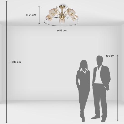 Люстра на штанге De Markt Блеск 315016105