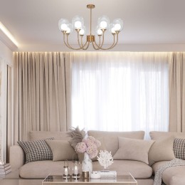 Люстра на штанге Eurosvet Spritz 70217/8 латунь Smart a064748