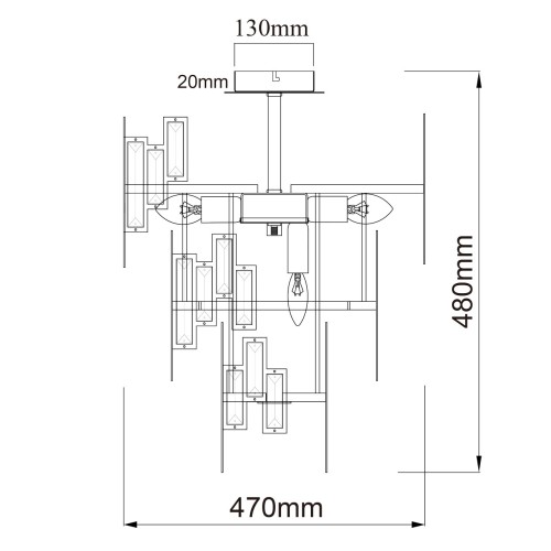 Потолочная люстра MW-Light Монарх 2 121010505