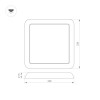 Встраиваемый светильник Arlight CL-Fiokk-S220x220-18W Day4000-Mix 034471