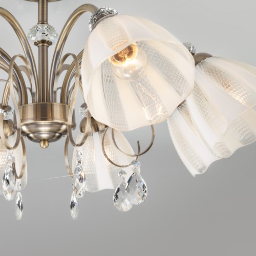 Люстра на штанге Eurosvet 30155/8 античная бронза