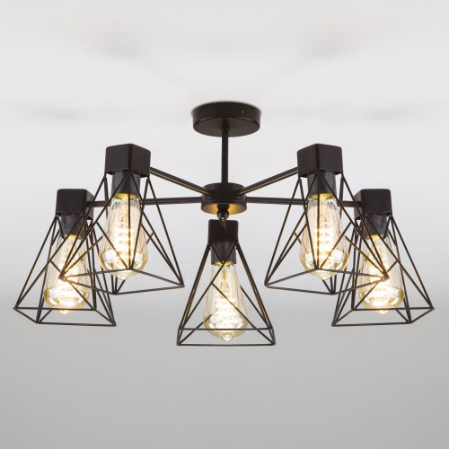 Потолочная люстра Eurosvet Trappola 70107/5 черный
