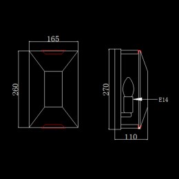 Настенный светильник Delight Collection Harlow Crystal A003-165 A1 ti-gold