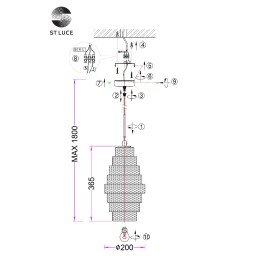 Подвесной светильник ST Luce Rexite SL1001.213.01