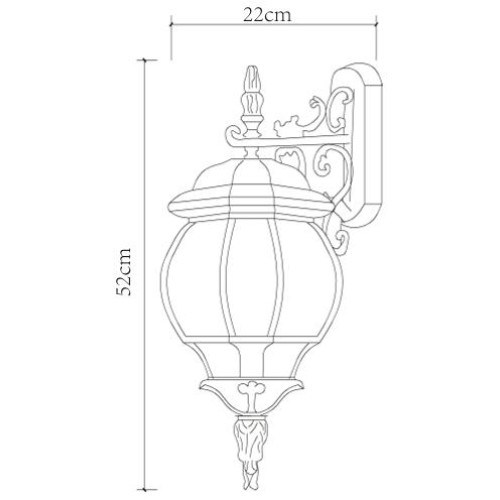 Уличный настенный светильник Arte Lamp Atlanta A1042AL-1BN