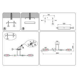 Люстра на штанге Ambrella Light Traditional TR8248