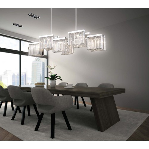 Люстра на штанге Delight Collection Broadway EP68031L-10 chrome