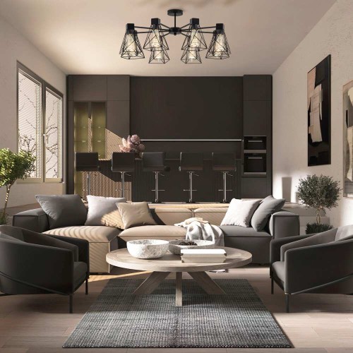 Потолочная люстра Eurosvet Trappola 70107/5 черный