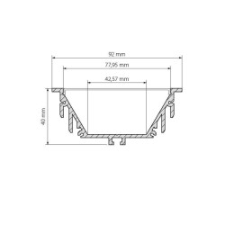 Профиль с экраном Arlight ALU-POWER-RW80F-2000ANOD+FROST 016472