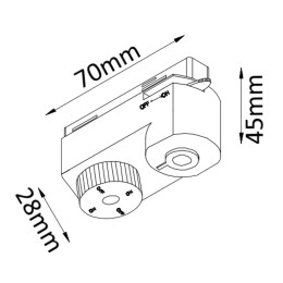 Адаптер для однофазного шинопровода Crystal Lux CLT 0.212 CLT 0.212 01 BL