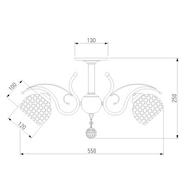 Потолочная люстра Eurosvet 7777/5 золото