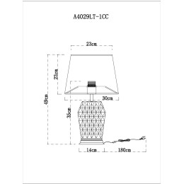 Настольная лампа Arte Lamp Murano A4029LT-1CC