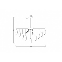 Люстра на штанге Freya Porto FR5104PL-08N